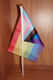 Progress pride handheld flag small