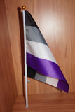 Asexual pride handheld flag small