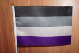 Asexual pride handheld flag small