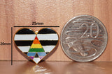 LGBTQIA+ Ally support heart-shaped small enamel pin