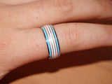 Transgender pride ring