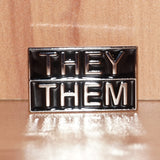 They/Them pronoun pin - small