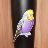 Nonbinary pride budgie - AdoraBirdArt
