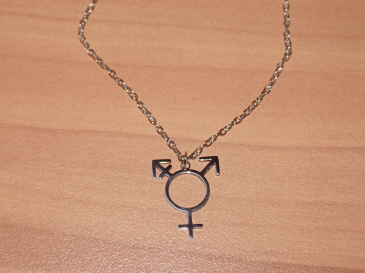 Transgender Symbol Necklace - Stainless Steel Pride Jewelry, Gift For Trans Men & Women