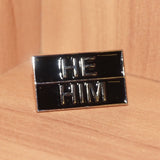 He/Him pronoun pin - small