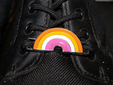 Lesbian pride shoe charms