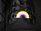 Nonbinary pride shoe charms