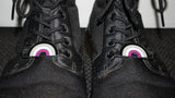 Asexual pride shoe charms