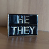 He/They pronoun pin - small