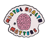 Mental health matters - white pin