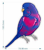 Bisexual pride budgie - AdoraBirdArt