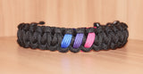 Subtle bi pride bracelet - solomon, black