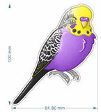 Nonbinary pride budgie - AdoraBirdArt