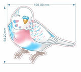 Trans pride budgie - AdoraBirdArt