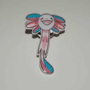 Trans axolotl pin