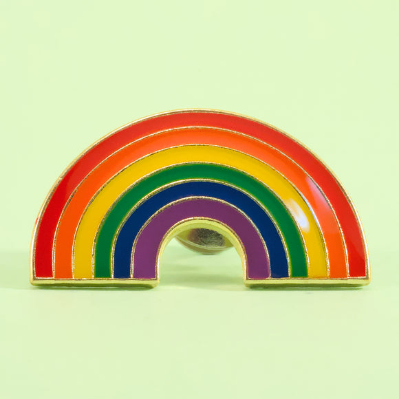 Rainbow pride rainbow-shaped small enamel pin