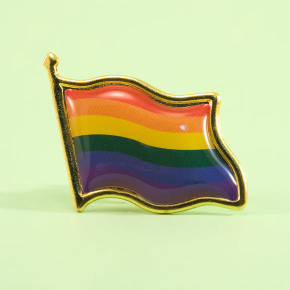 Small rainbow flag pride pin