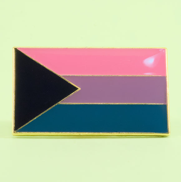 Bi Demi pride small enamel pin