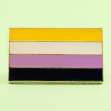 Nonbinary pride small enamel pin