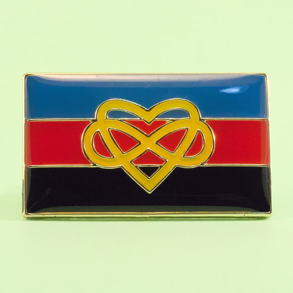 Polyamory infinity-heart small enamel pin