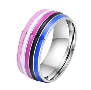 Genderfluid pride ring