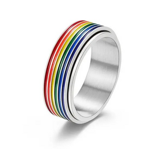 [Spinner] Rainbow pride spinner ring