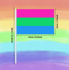 Polysexual handheld pride flag