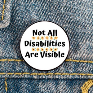 Invisible disability sunflower pin