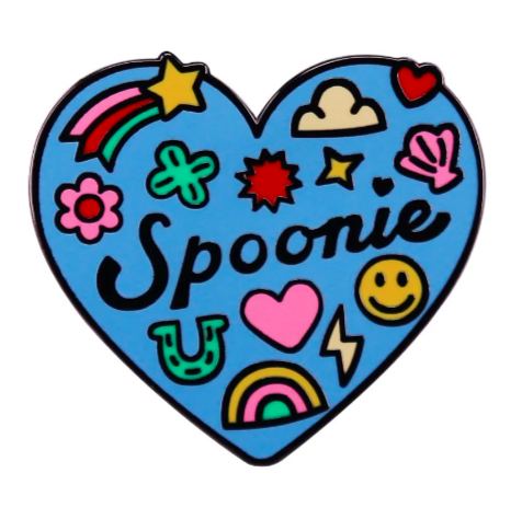 Spoonie enamel pin