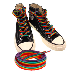 Rainbow pride shoelaces