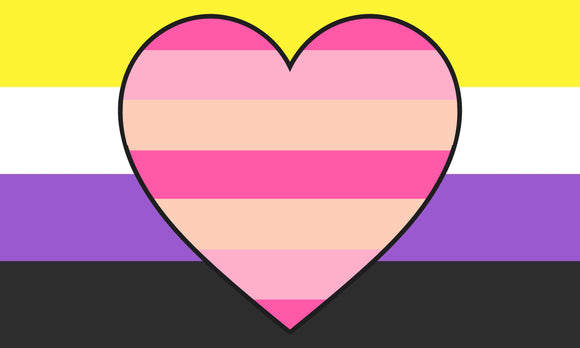 Finsexual Nonbinary pride flag 3' X 5'