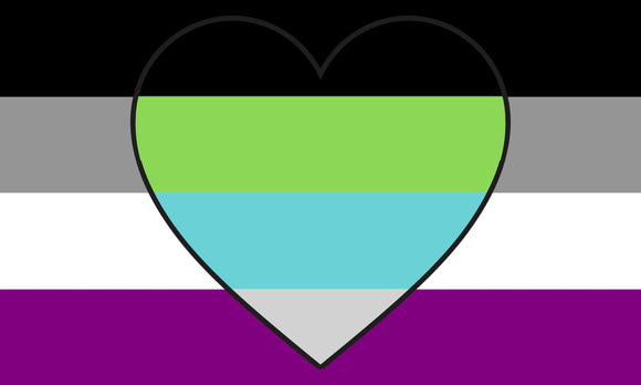 Quoiromantic Asexual pride flag 3' X 5'