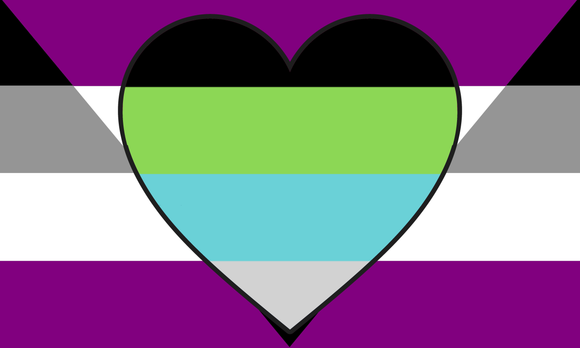 Pre-Order: Quoiromantic Aegosexual pride flag 3' X 5'