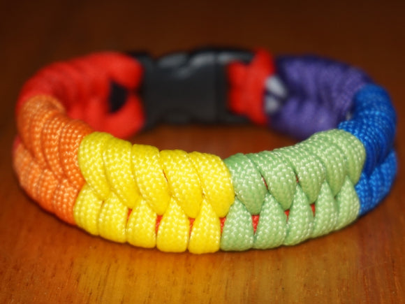 Rainbow pride bracelet - fishtail design