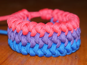Bisexual pride bracelet - snakeknot