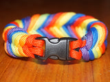 Rainbow pride bracelet - multistrand fishtail