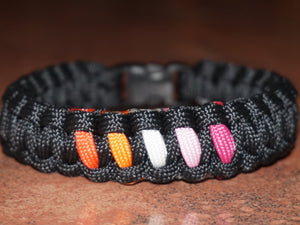 Subtle lesbian pride bracelet - solomon,  black