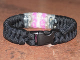 Subtle demigirl/woman pride bracelet - fishtail, black