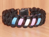 Subtle trans pride bracelet - solomon, black