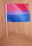 Bi pride handheld flag small