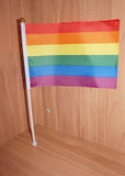 Rainbow pride handheld flag small