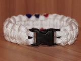 Subtle bi pride bracelet - solomon, white
