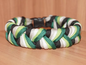 Aromantic pride bracelet - folded fishtail