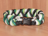 Aromantic pride bracelet - folded fishtail