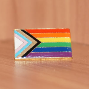 Progress pride small enamel pin