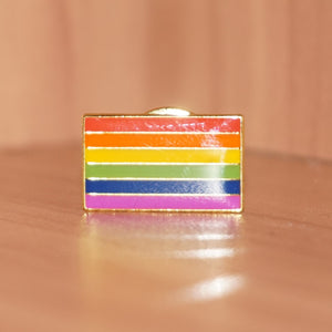 Rainbow pride small enamel pin