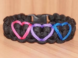 Bi pride bracelet - hearts