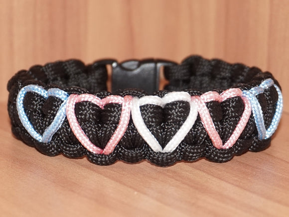 Trans pride bracelet - hearts