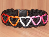 Lesbian pride bracelet - hearts