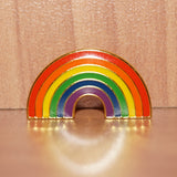 Rainbow pride rainbow small enamel pin